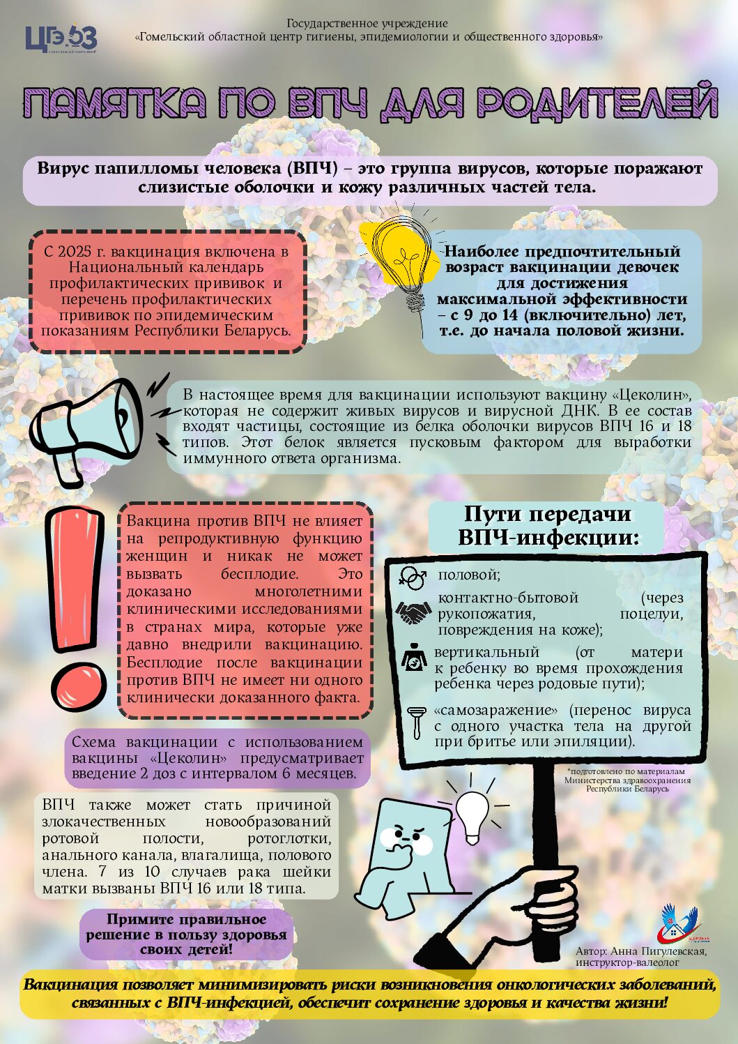 Памятка по ВПЧ для родителей